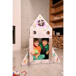 Große Papp-Rakete zum Ausmalen und Spielen - Coccodrillo Online-Shop