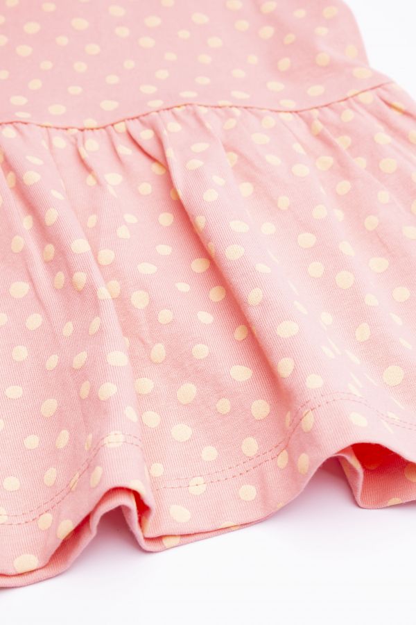 Kleid aus Strickwaren rosa mit Aufdruck auf der gesamten Oberfläche 2157282