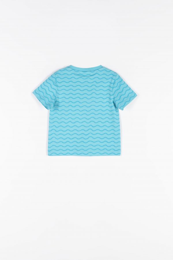 T-Shirt mit kurzen Ärmeln blau mit Seemotiven-Aufdruck 2158622