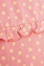 Kleid aus Strickwaren rosa mit Aufdruck auf der gesamten Oberfläche 2157281