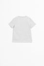 T-Shirt mit kurzen Ärmeln grau mit einem Farbdruck auf der Vorderseite 2158815
