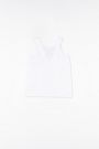 T-shirt ohne Ärmel Weiß, mit Guipure-Einsätzen 2159963