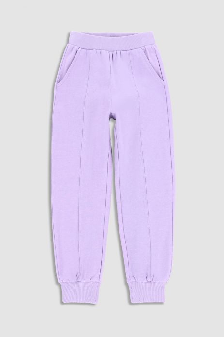 Jogginghose  violett mit Nähten und Taschen