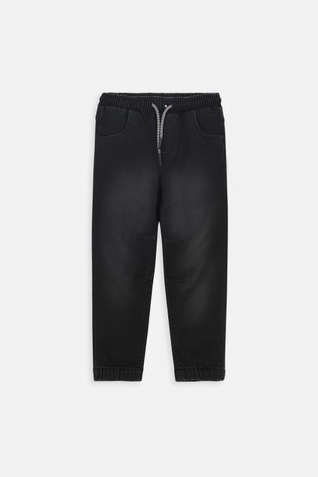 Jeanshose schwarze Jogginghose mit Taschen im REGULAR-Schnitt