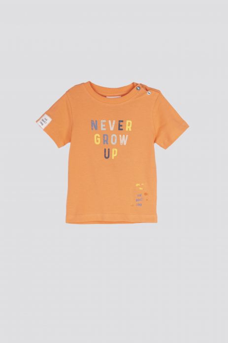 T-Shirt mit kurzen Ärmeln orange mit dem Wort