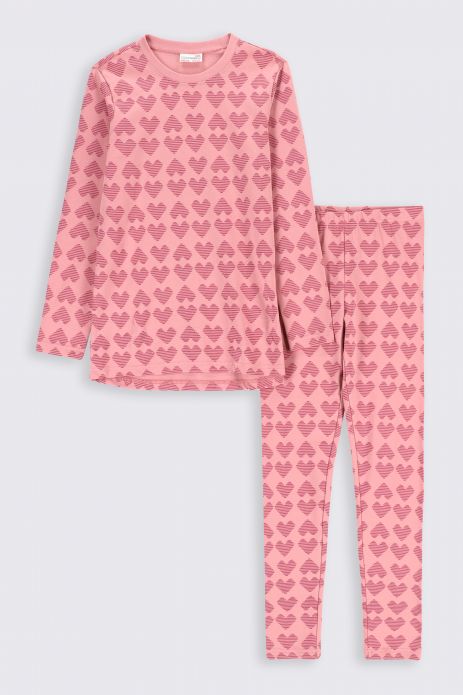 Pyjama für Mädchen bunter aus Baumwolle mit langen Ärmeln 2